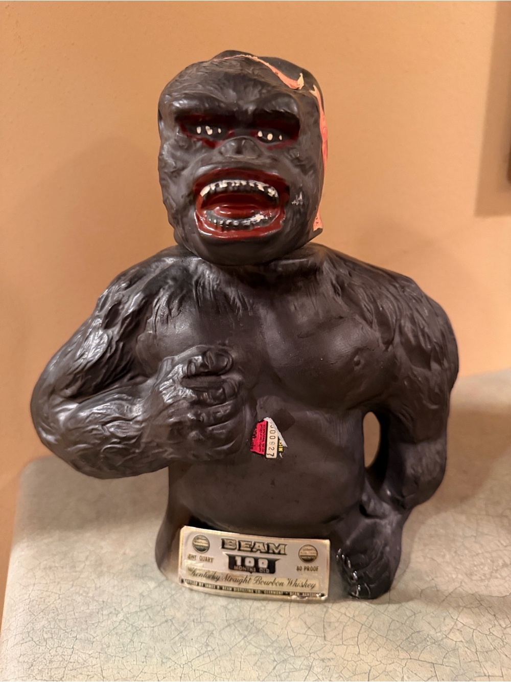Beam Ceramic Gorilla Decanter - Black